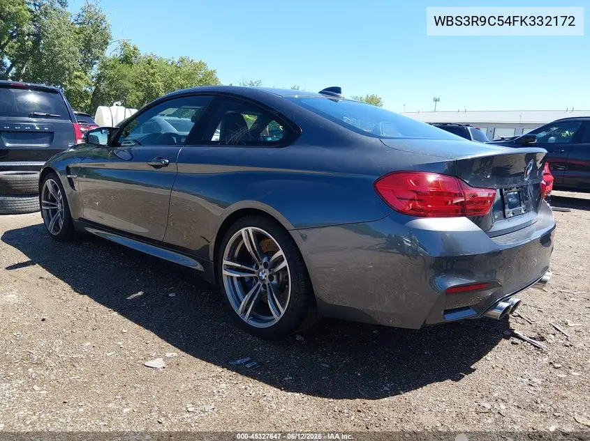 2015 BMW M4 VIN: WBS3R9C54FK332172 Lot: 45327647