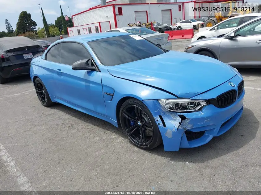 2015 BMW M4 VIN: WBS3U9C51FJ968214 Lot: 45421766