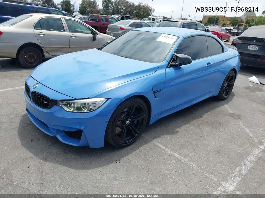 2015 BMW M4 VIN: WBS3U9C51FJ968214 Lot: 45421766