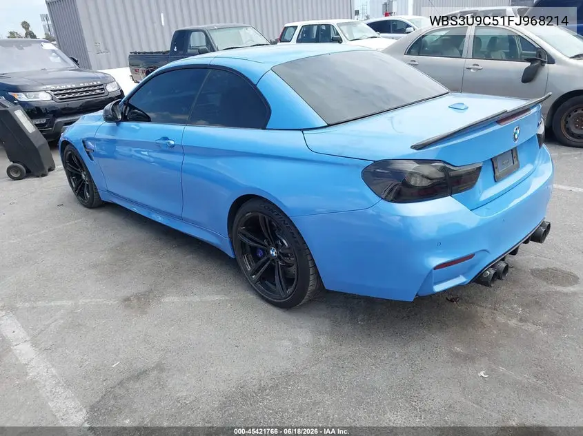 2015 BMW M4 VIN: WBS3U9C51FJ968214 Lot: 45421766