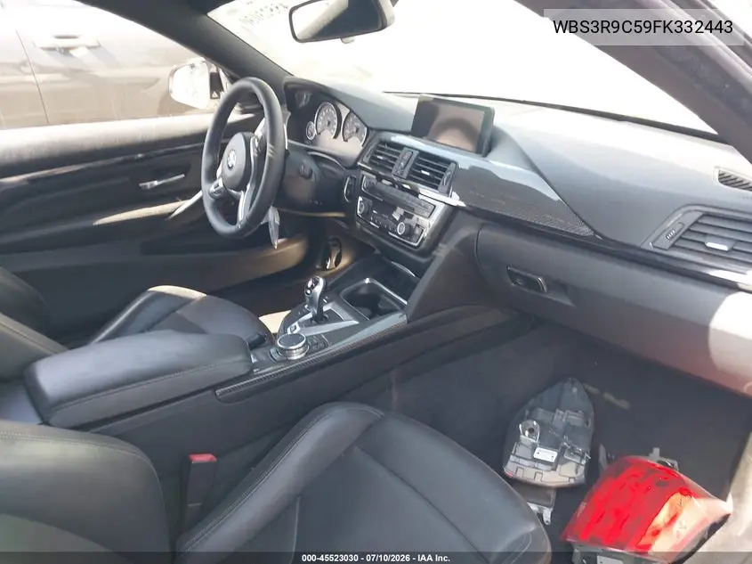 2015 BMW M4 VIN: WBS3R9C59FK332443 Lot: 45523030