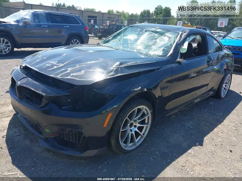 2015 BMW M4 VIN: WBS3R9C53FK331496 Lot: 45591667