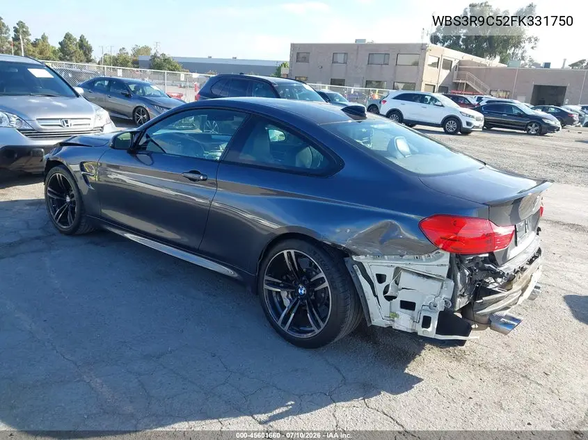 2015 BMW M4 VIN: WBS3R9C52FK331750 Lot: 45601660