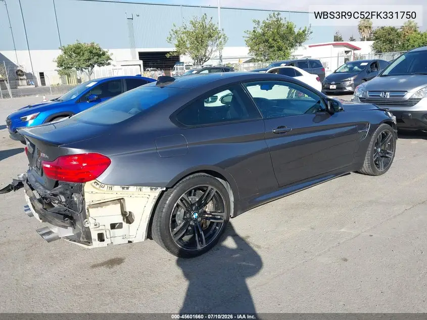 2015 BMW M4 VIN: WBS3R9C52FK331750 Lot: 45601660