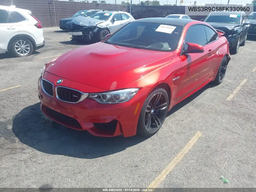 2015 BMW M4 VIN: WBS3R9C58FK330960 Lot: 45621020