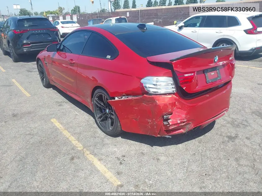 2015 BMW M4 VIN: WBS3R9C58FK330960 Lot: 45621020