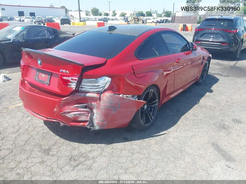 2015 BMW M4 VIN: WBS3R9C58FK330960 Lot: 45621020