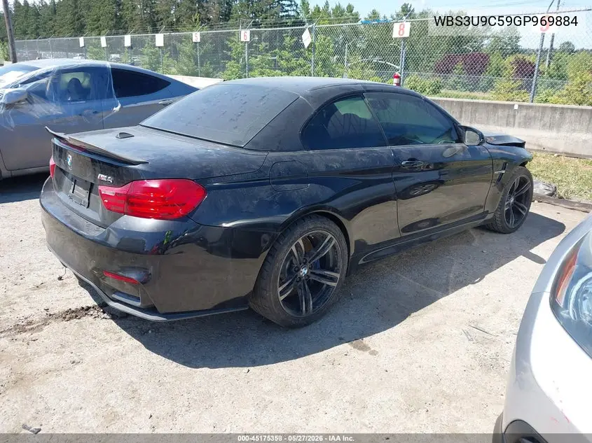 2016 BMW M4 VIN: WBS3U9C59GP969884 Lot: 45175358