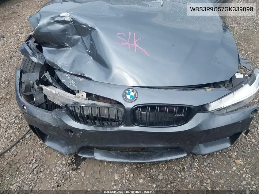 2016 BMW M4 VIN: WBS3R9C57GK339098 Lot: 45312239