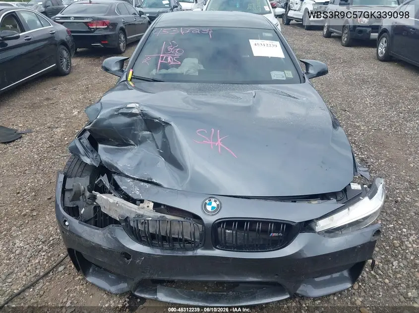 2016 BMW M4 VIN: WBS3R9C57GK339098 Lot: 45312239