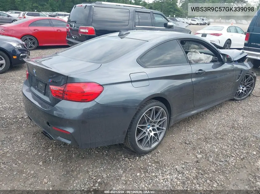 2016 BMW M4 VIN: WBS3R9C57GK339098 Lot: 45312239