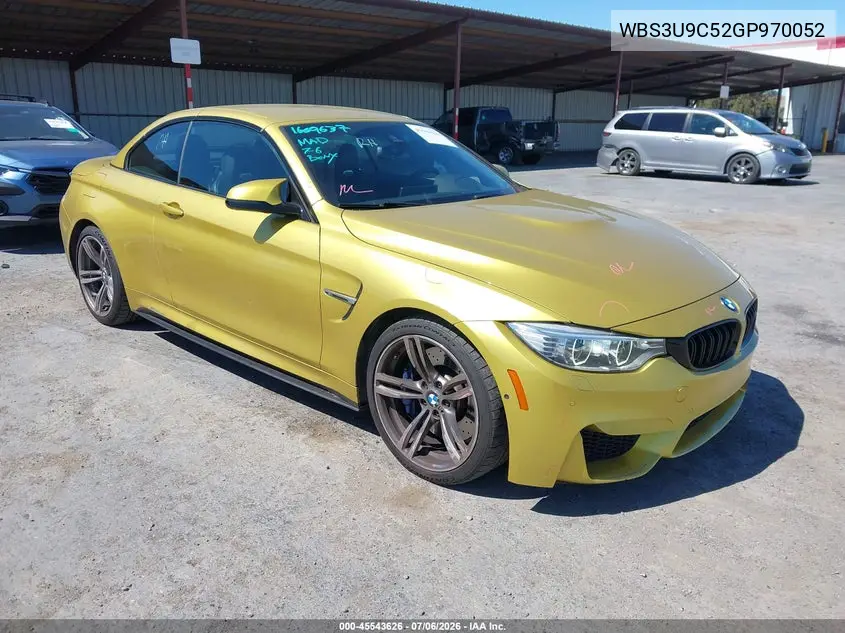2016 BMW M4 VIN: WBS3U9C52GP970052 Lot: 45543626