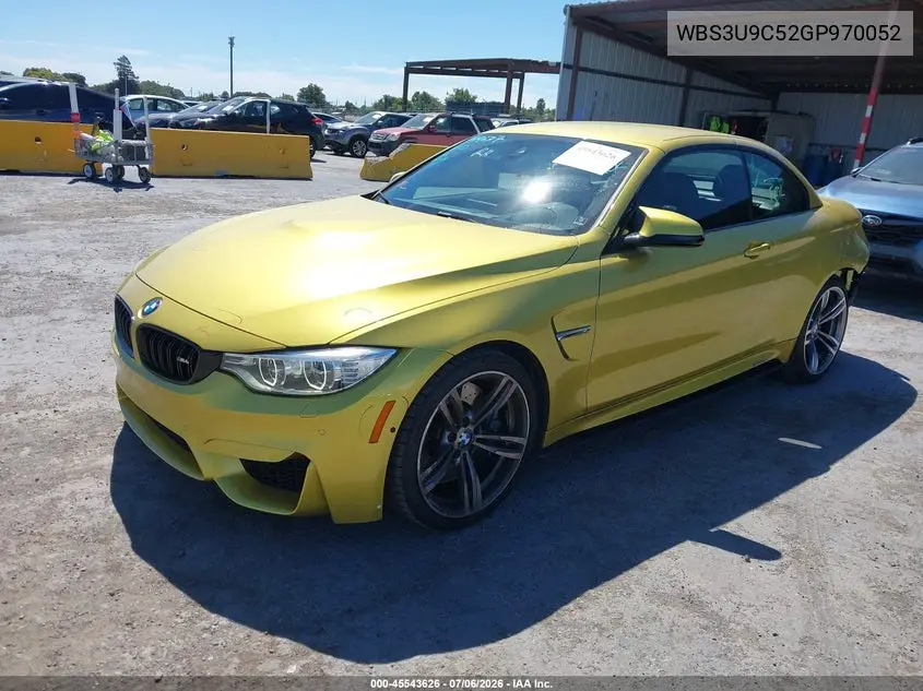 2016 BMW M4 VIN: WBS3U9C52GP970052 Lot: 45543626