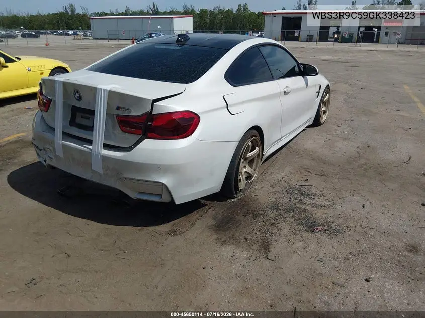 2016 BMW M4 VIN: WBS3R9C59GK338423 Lot: 45650114
