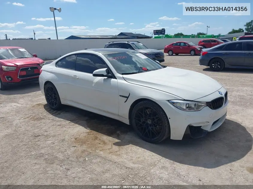 2017 BMW M4 VIN: WBS3R9C33HA014356 Lot: 45239587