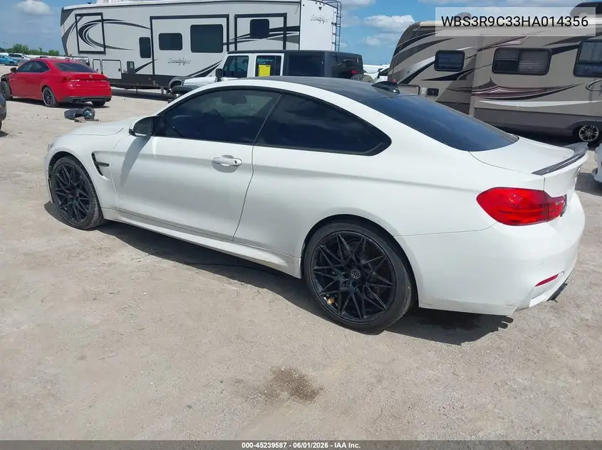 2017 BMW M4 VIN: WBS3R9C33HA014356 Lot: 45239587