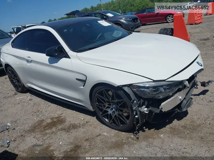 2018 BMW M4 VIN: WBS4Y9C55JAC86652 Lot: 45039672