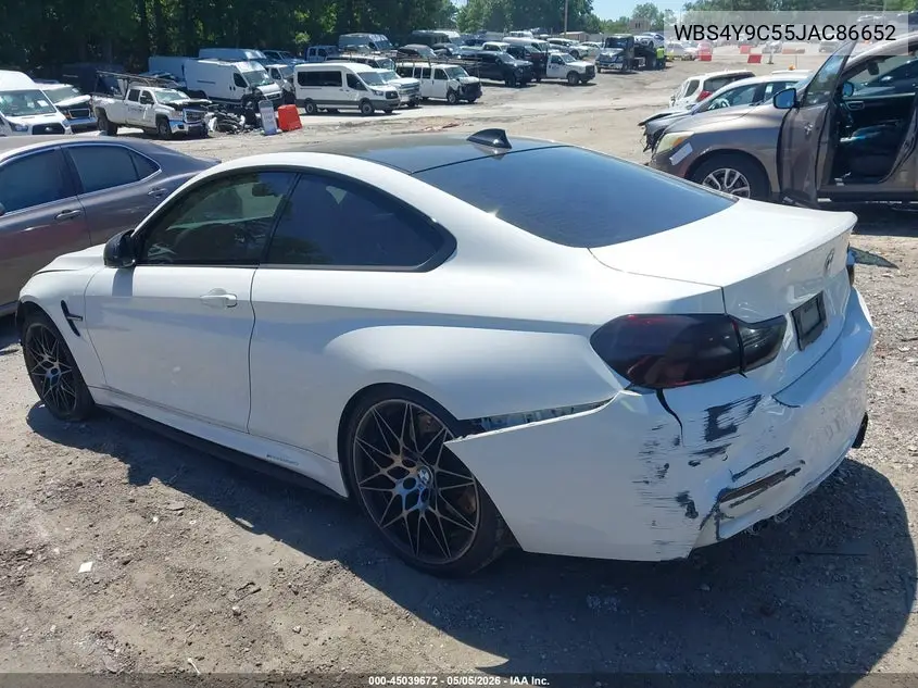 2018 BMW M4 VIN: WBS4Y9C55JAC86652 Lot: 45039672