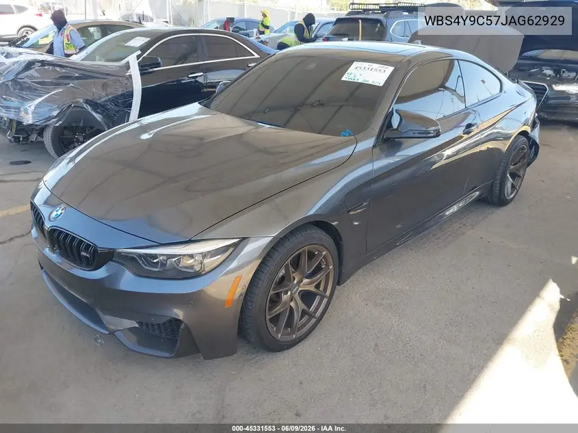 2018 BMW M4 VIN: WBS4Y9C57JAG62929 Lot: 45331553