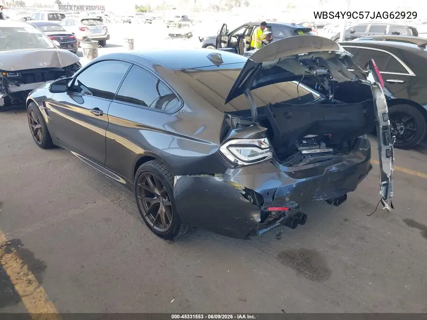 2018 BMW M4 VIN: WBS4Y9C57JAG62929 Lot: 45331553