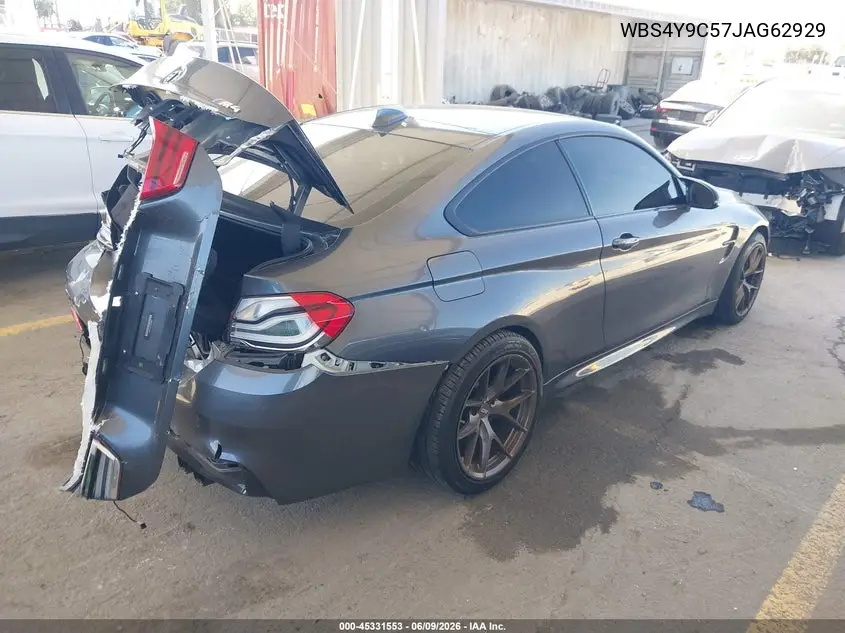2018 BMW M4 VIN: WBS4Y9C57JAG62929 Lot: 45331553