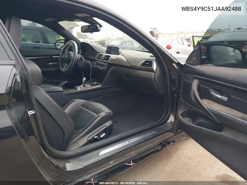 2018 BMW M4 VIN: WBS4Y9C51JAA92488 Lot: 45416213