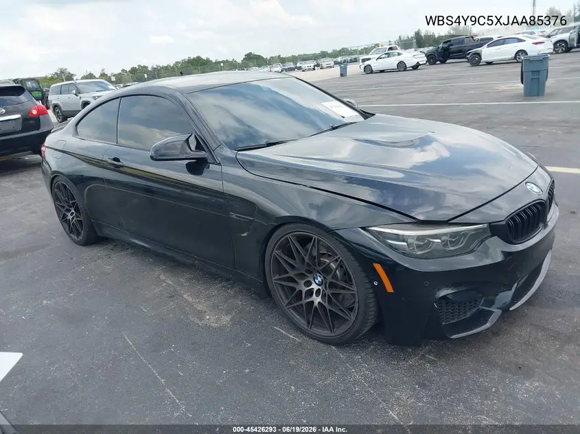 2018 BMW M4 VIN: WBS4Y9C5XJAA85376 Lot: 45426293