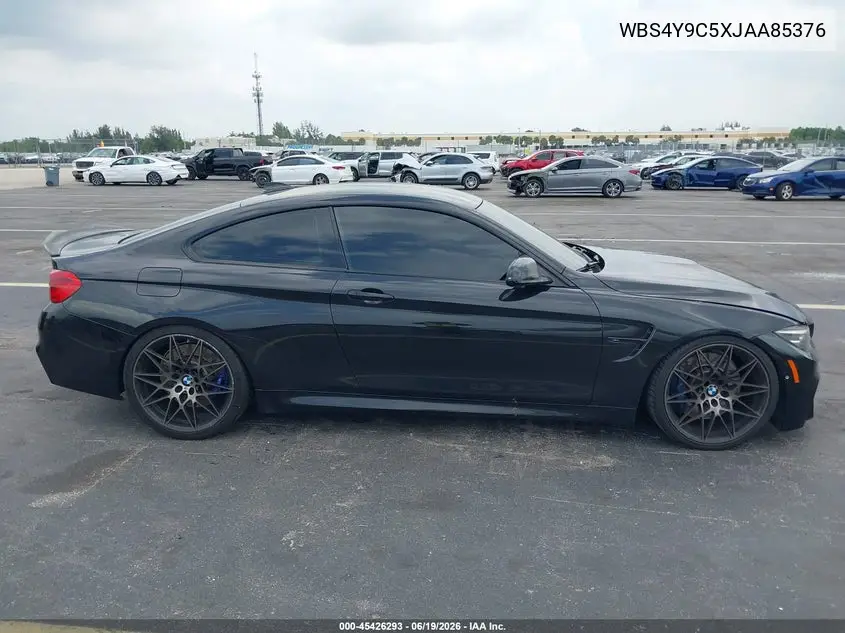 2018 BMW M4 VIN: WBS4Y9C5XJAA85376 Lot: 45426293