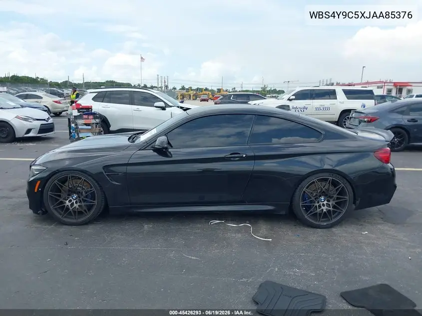 2018 BMW M4 VIN: WBS4Y9C5XJAA85376 Lot: 45426293