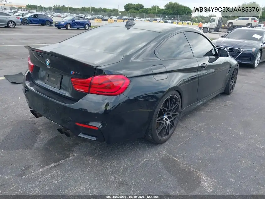2018 BMW M4 VIN: WBS4Y9C5XJAA85376 Lot: 45426293