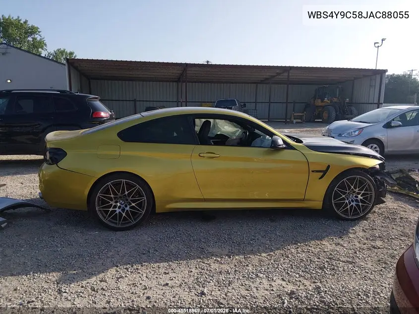2018 BMW M4 VIN: WBS4Y9C58JAC88055 Lot: 45518965
