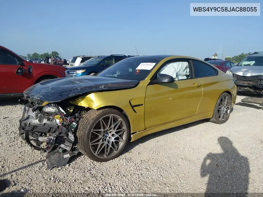 2018 BMW M4 VIN: WBS4Y9C58JAC88055 Lot: 45518965