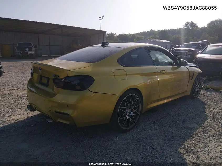 2018 BMW M4 VIN: WBS4Y9C58JAC88055 Lot: 45518965