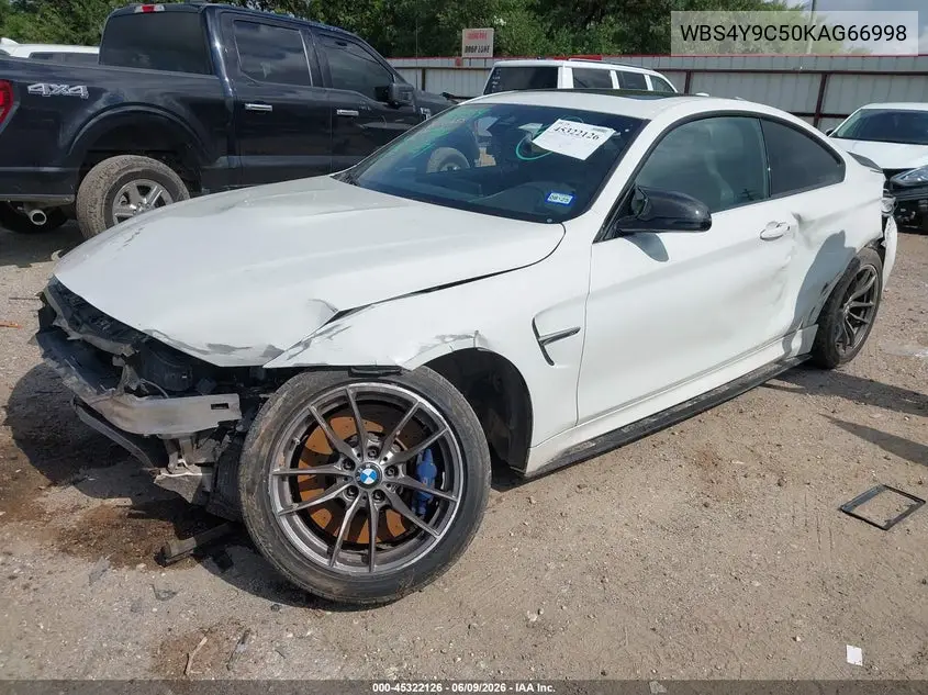 2019 BMW M4 VIN: WBS4Y9C50KAG66998 Lot: 45322126