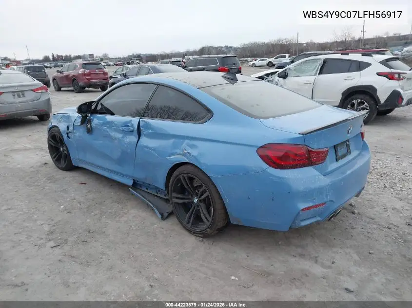 2020 BMW M4 VIN: WBS4Y9C07LFH56917 Lot: 44223579