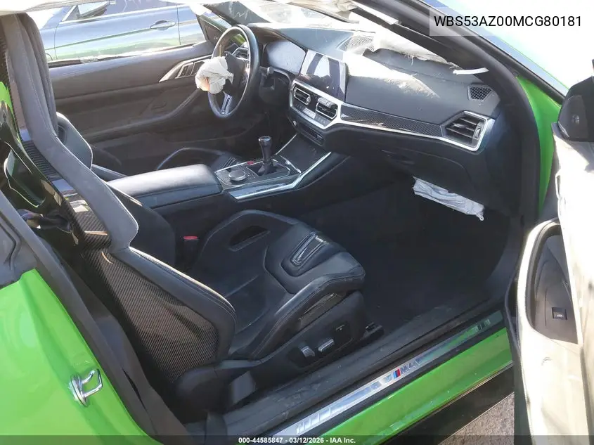 2021 BMW M4 VIN: WBS53AZ00MCG80181 Lot: 44585847
