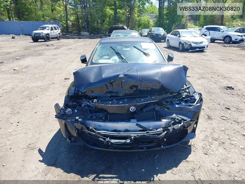 2022 BMW M4 Competition VIN: WBS33AZ08NCK30820 Lot: 45074990