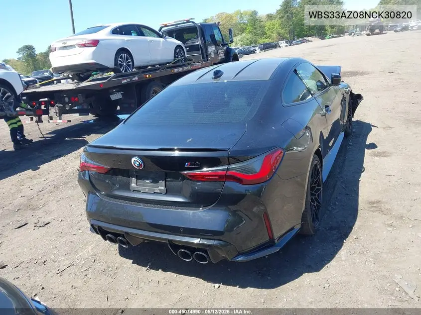 2022 BMW M4 Competition VIN: WBS33AZ08NCK30820 Lot: 45074990