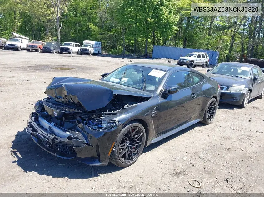 2022 BMW M4 Competition VIN: WBS33AZ08NCK30820 Lot: 45074990