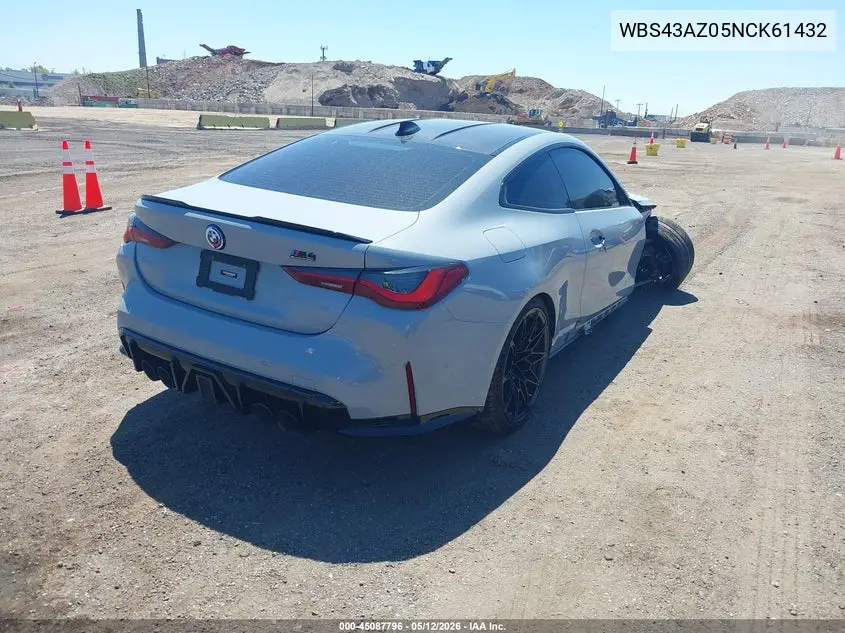 2022 BMW M4 Competition xDrive VIN: WBS43AZ05NCK61432 Lot: 45087796
