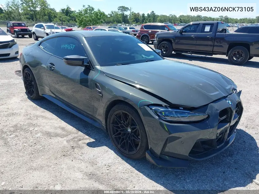 2022 BMW M4 Competition xDrive VIN: WBS43AZ06NCK73105 Lot: 45136078