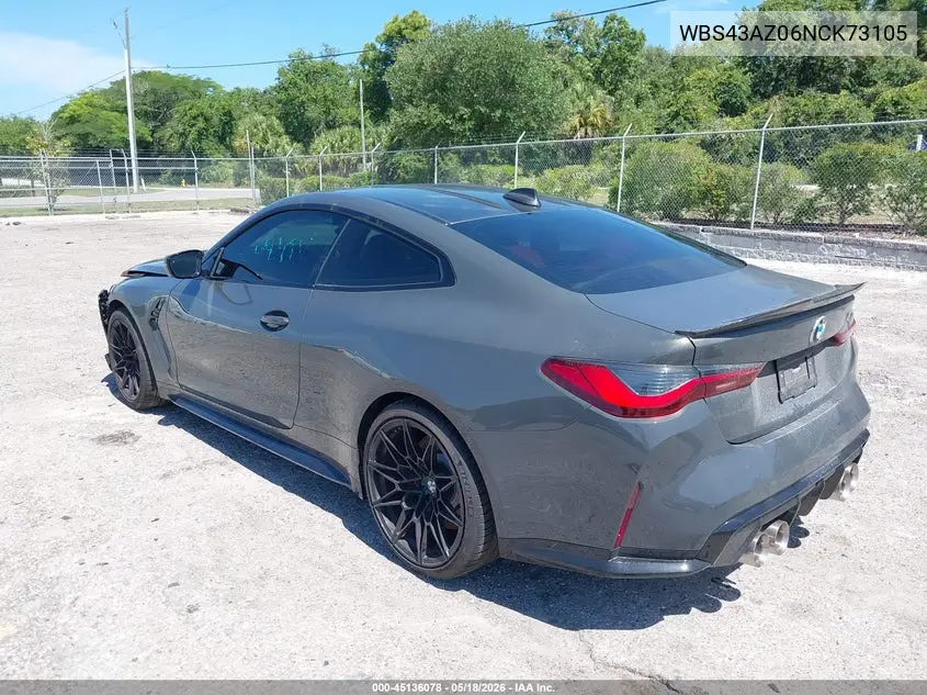 2022 BMW M4 Competition xDrive VIN: WBS43AZ06NCK73105 Lot: 45136078