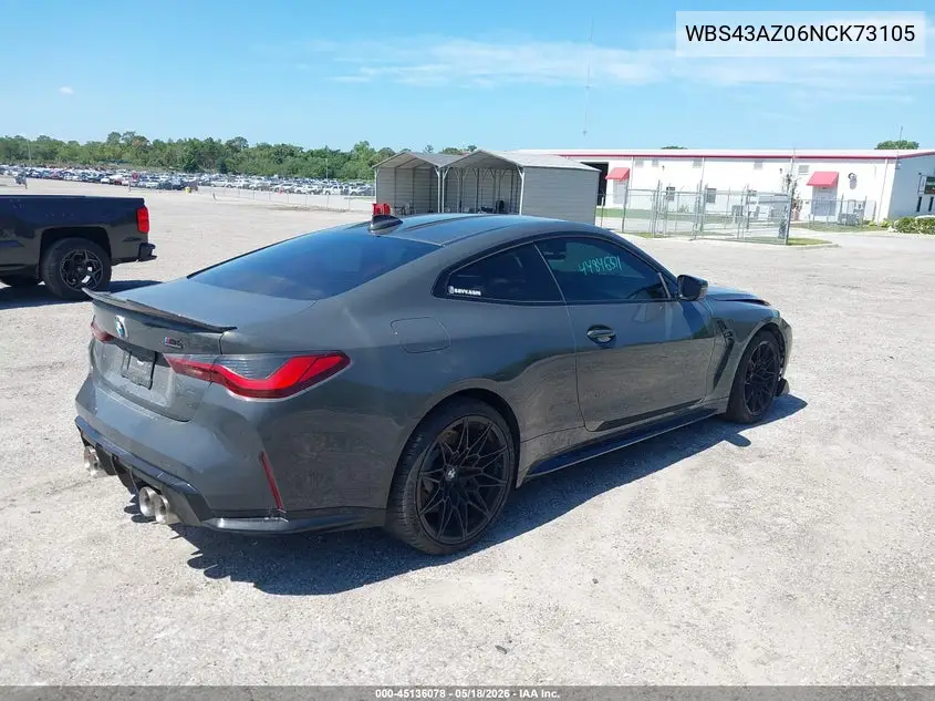 2022 BMW M4 Competition xDrive VIN: WBS43AZ06NCK73105 Lot: 45136078