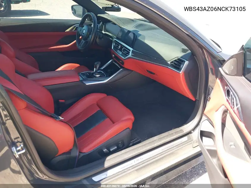 2022 BMW M4 Competition xDrive VIN: WBS43AZ06NCK73105 Lot: 45136078