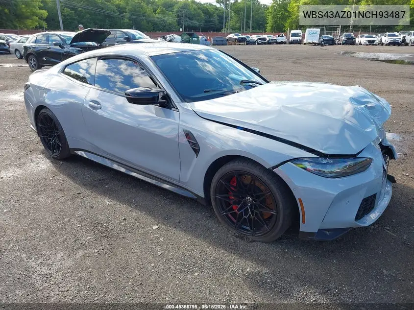 2022 BMW M4 Competition xDrive VIN: WBS43AZ01NCH93487 Lot: 45366795