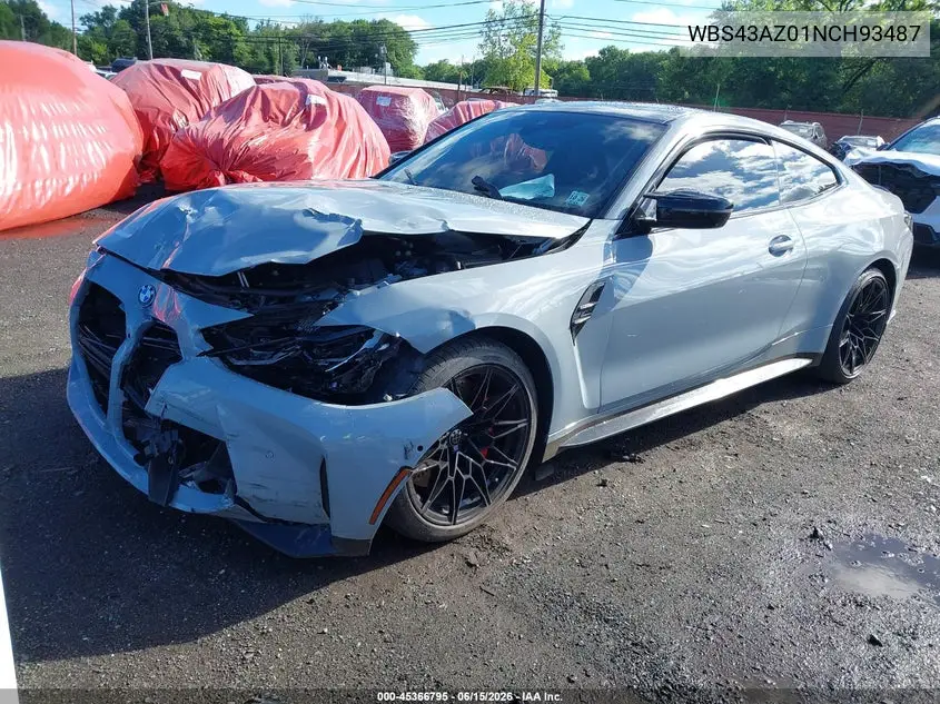 2022 BMW M4 Competition xDrive VIN: WBS43AZ01NCH93487 Lot: 45366795