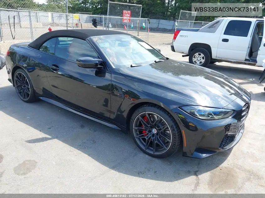 2022 BMW M4 Competition xDrive VIN: WBS33BA03NCK73141 Lot: 45613182