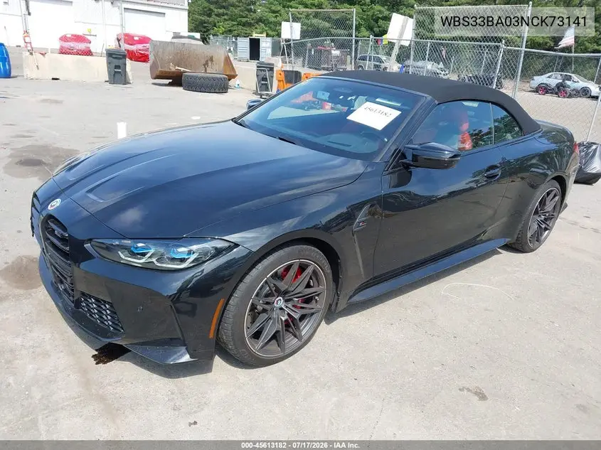 2022 BMW M4 Competition xDrive VIN: WBS33BA03NCK73141 Lot: 45613182
