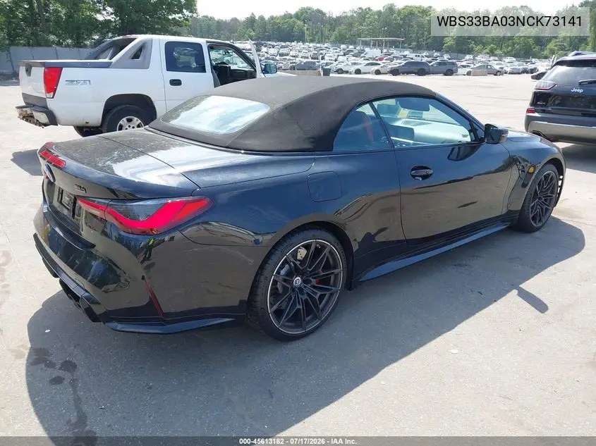 2022 BMW M4 Competition xDrive VIN: WBS33BA03NCK73141 Lot: 45613182