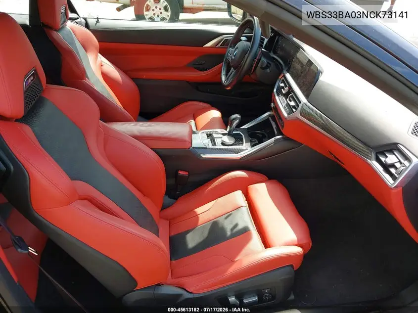 2022 BMW M4 Competition xDrive VIN: WBS33BA03NCK73141 Lot: 45613182